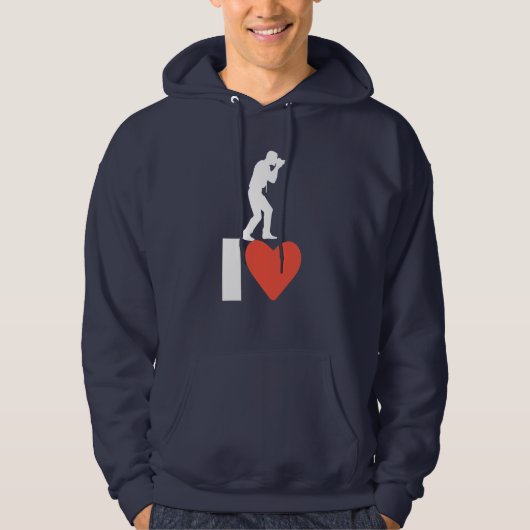 J'aime le Sweat - shirt à capuche (Devant)