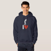 J'aime le Sweat - shirt à capuche (Devant entier)