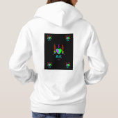 J'aime le sweat - shirt à capuche blanc de la (Dos)