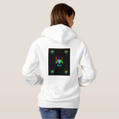 J'aime le sweat - shirt à capuche blanc de la (Dos entier)