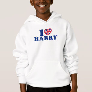 J'aime le sweatshirt à capuchon de filles de Harr