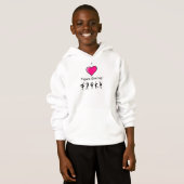 J'aime le sweatshirt à capuchon de patinage (Devant entier)