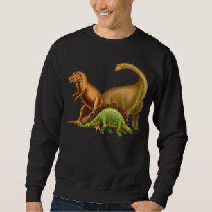 J'aime le sweatshirt foncé adulte de dinosaures