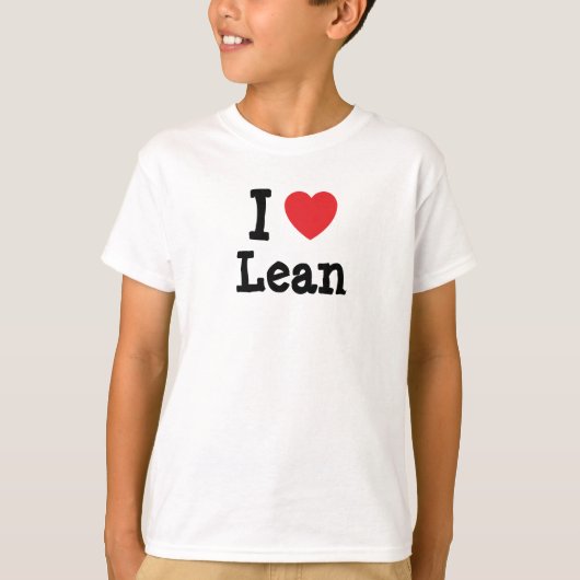 J'aime le T-shirt au coeur de Lean (Devant)