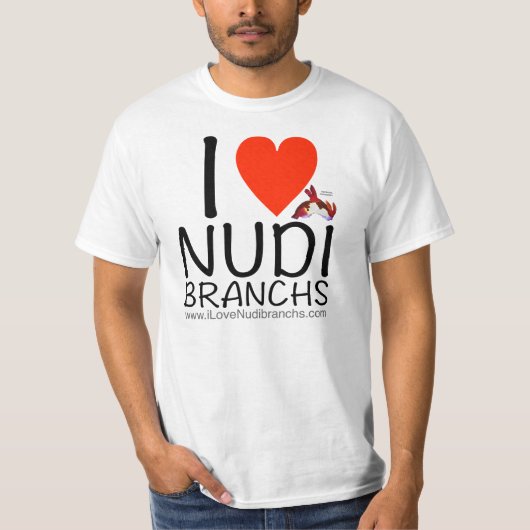 J'aime le T-shirt blanc de Nudibranchs pour les (Devant)