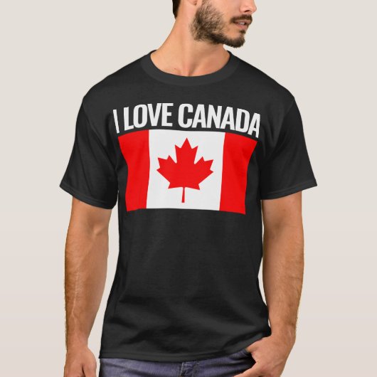 j'aime le T-shirt canadien (Devant)