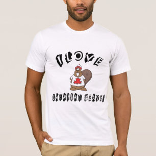J'aime le T-shirt canadien de castor