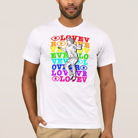 J'aime le T-shirt d'arc-en-ciel de VR (Devant)