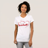 J'aime le T-shirt de base-ball (Devant entier)