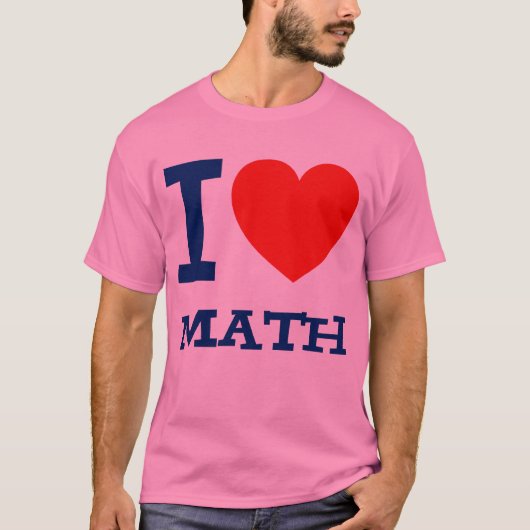 J'aime le T-shirt de base de maths (Devant)