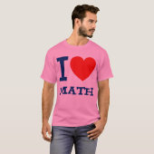 J'aime le T-shirt de base de maths (Devant entier)