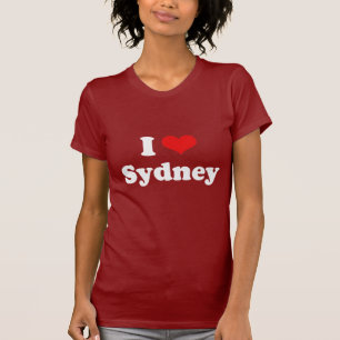 J'aime le T-shirt de blanc de T-shirt de Sydney