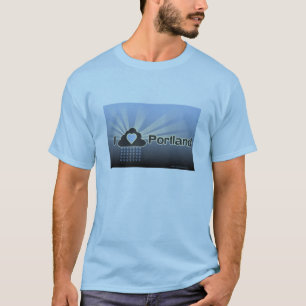 J'aime le T-shirt de bleu de Portland