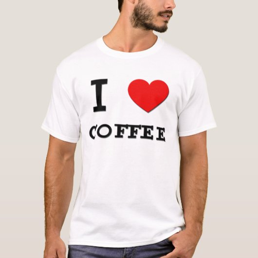 J'aime le T-shirt de café (Devant)