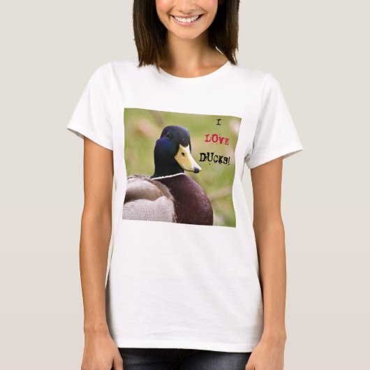 J'aime le T-shirt de canards (Devant)