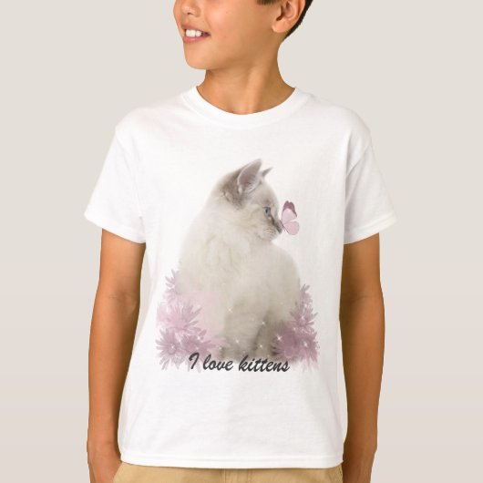J'aime le T-shirt de chatons (Devant)