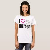 J'aime le T-shirt de chevaux (Devant entier)