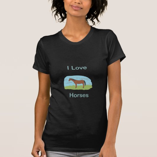 J'aime le T-shirt de chevaux (Devant)