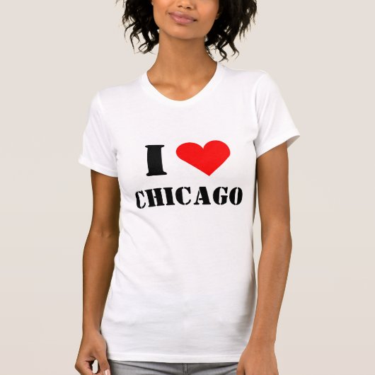 J'aime le T-shirt de coeur de Chicago (Devant)