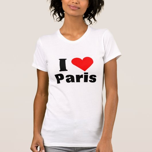 J'aime le T-shirt de coeur de Paris (Devant)