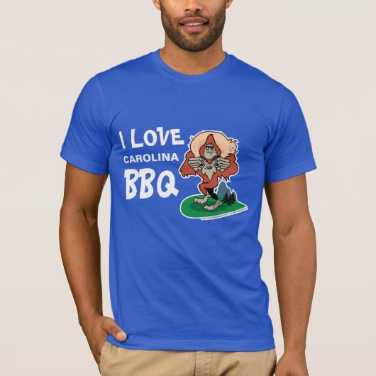 J'aime le T-shirt de coutume de BBQ Sasquatch (Devant)