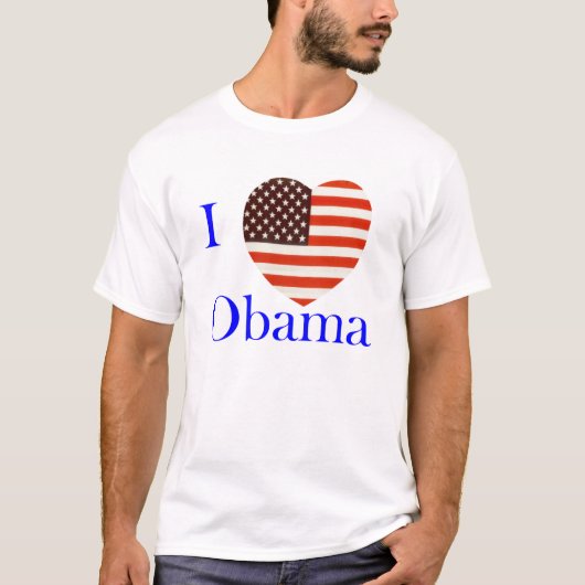 J'aime le T-shirt de coutume d'Obama (Devant)