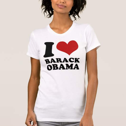 J'aime le T-shirt de cru de Barack Obama (Devant)