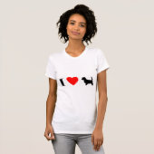 J'aime le T-shirt de dames de PBGVs (Devant entier)