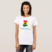 J'aime le T-shirt de dames du Ghana (Devant entier)