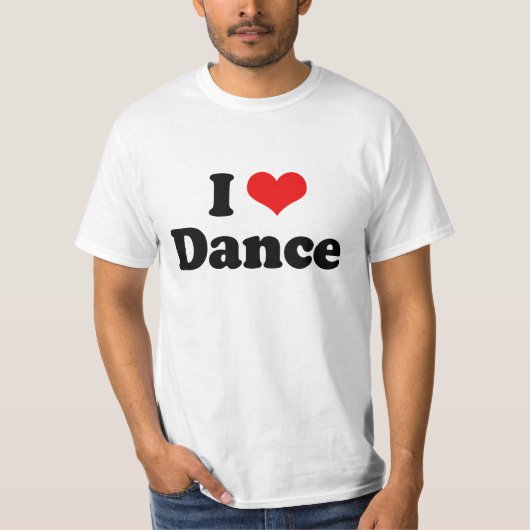 J'aime le T-shirt de danse (Devant)
