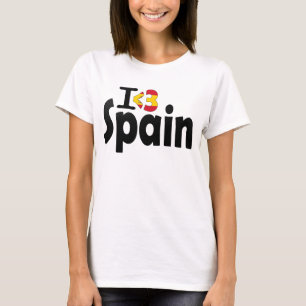 J'aime le T-shirt de drapeau de l'Espagne