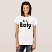 J'aime le T-shirt de drapeau de l'Italie (Devant entier)
