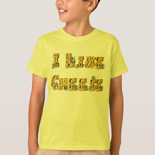 J'aime le T-shirt de fromage (Devant)