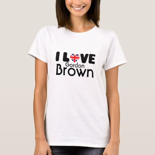 J'aime le T-shirt de Gordon Brown | (Devant)