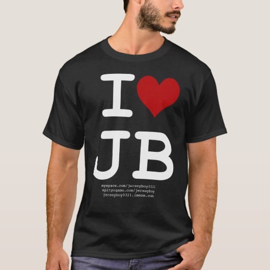 J'aime le T-shirt de JB (noir) (Devant)