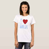 J'aime le T-shirt de lait (Devant entier)