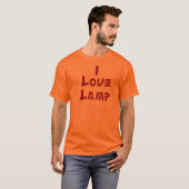 J'aime le T-shirt de lampe (Devant entier)