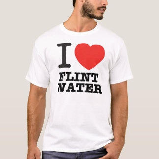 J'aime le T-shirt de l'eau de silex