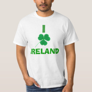 J'aime le T-shirt de l'Irlande de shamrock