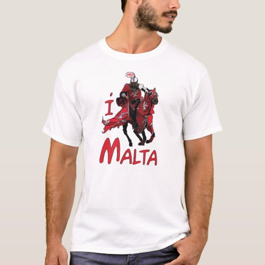 J'AIME le T-shirt de MALTE (Devant)