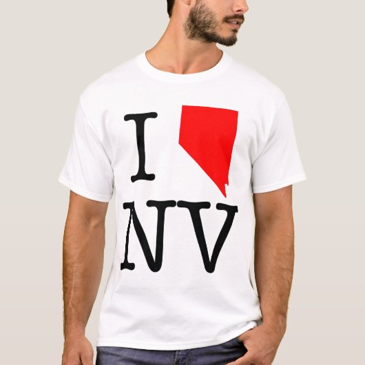 J'aime le T-shirt de nanovolt Nevada (Devant)