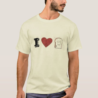 J'aime le T-shirt de pain grillé