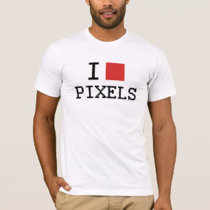 J'aime le T-shirt de pixels de coeur des pixels/I