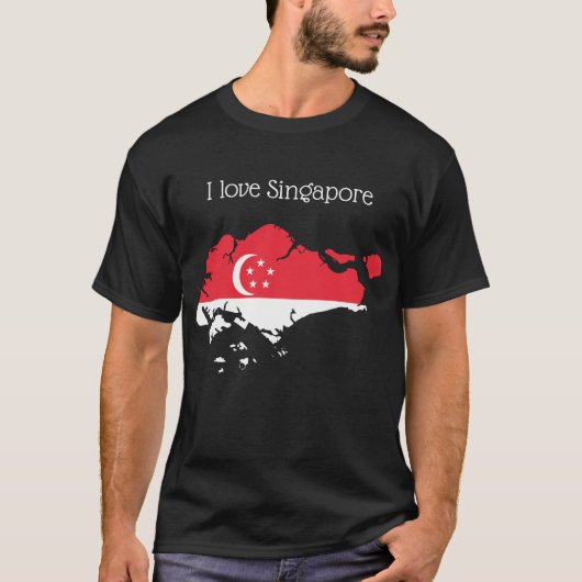 J'aime le T-Shirt de Singapour (Devant)