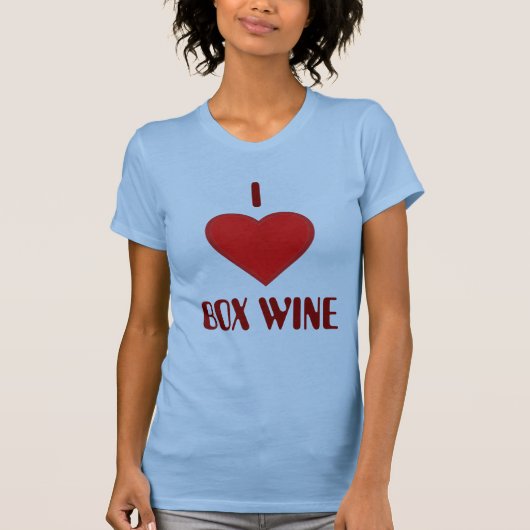 J'aime le T-shirt de VIN de BOÎTE (Devant)