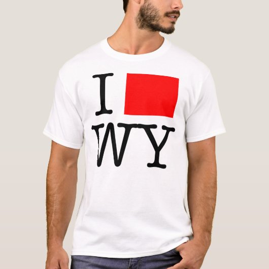 J'aime le T-shirt de WY Wyoming (Devant)