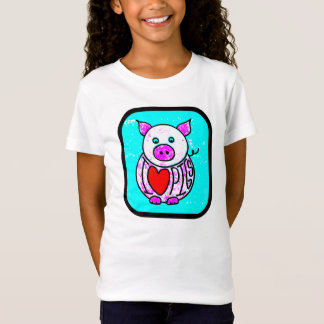 J'aime le T-shirt d'enfants de porcs