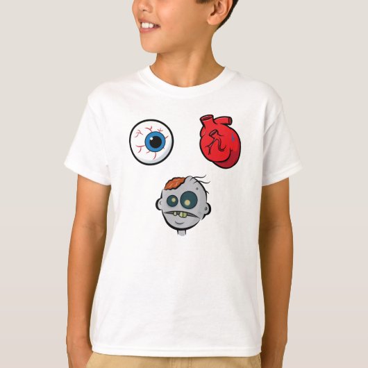 J'aime le T-shirt d'enfants de zombis (Devant)