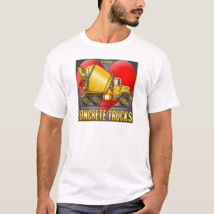 J'aime le T-shirt des hommes de camions de béton