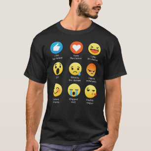 J'aime le T-shirt drôle d'émoticône d'Emoji de